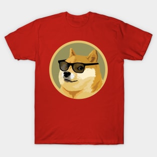 Doge Coin with Sunglasses T-Shirt